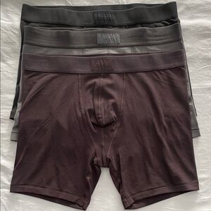 SKIMS Men's Boxer Briefs - Charcoal, Slate, Espresso - (3) New, No tags